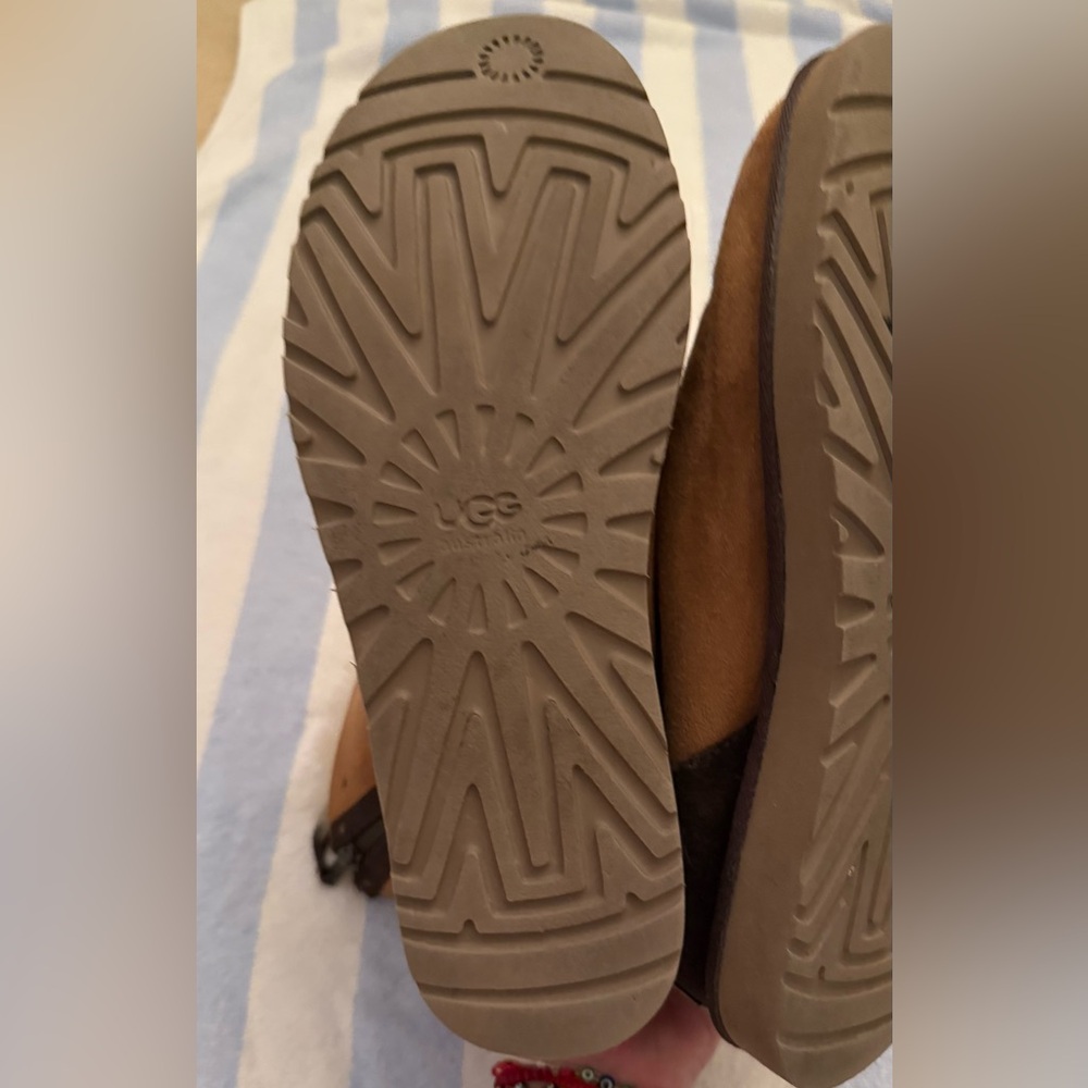 UGG Brown with Cream Ankle Boots - Picture 9 of 15
